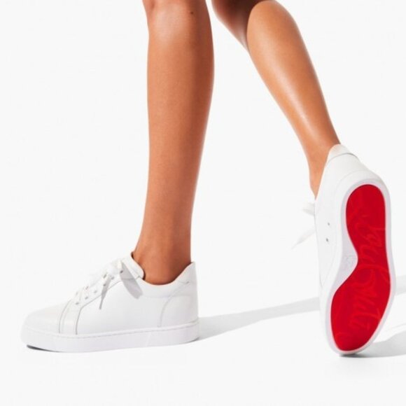 Christian Louboutin Vieira Flat Calf Bianco Women's 40 US 9.5-10 Leather White - Picture 1 of 16